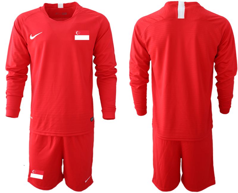 Men 2021 World Cup National Spain Singapore home long sleeve Soccer Jerseys->->Soccer Country Jersey